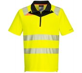 Polo para vestuario laboral dx4 de malla y poliéster a.v flúor dx412