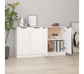Aparador 2 piezas | aparador de comedor | armario de cocina madera contrachapada blanco 60x30x70 cm cfw81547