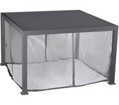 Hespéride - kit de cortina y barandilla para cenador pequeño evora - para evora 36 x 36 m (4 dobles rieles 4 cortinas y 4 mosquiteras)