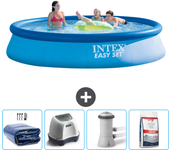Paquete de piscina - intex - alrededor - 396x396x84 cm + accesorios cb54