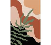 Papel pintado panorámico - hoja boho