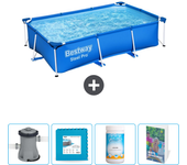 Paquete de piscina - bestway - rectángulo - 259x170x61 cm + accesorios cb93