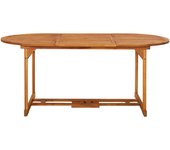 Mesa de comedor jardín 180x90x75 cm madera maciza de acacia