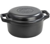 Horno holandés olla inducción hierro fundido esmaltado 27cm, tapa - sartén, 5,7l, sin ptfe, victoria, negro, 39585