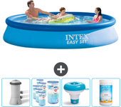 Paquete de piscina - intex - alrededor - 366x366x76 cm + accesorios cb89