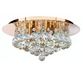 Searchlight hanna 4 ljus tak semi flush ltt guld med kristaller, g9