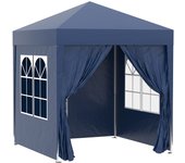 Carpa plegable outsunny acero y tela oxford azul 200x200x245 cm 100110-066b