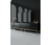 Mueble de televisión espero, aparador de salón, mueble bajo para tv, base de pared equipada, 180x30h47 cm, negro y oro