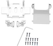 Kit de bandeja de batería de coche rc, torre de choque trasera rc bandeja de batería de soporte esc de aleación de aluminio, bandeja de batería de sop