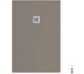 Plato de ducha mod. cuadrado estasis gris tórtola - 90 x 90 cm