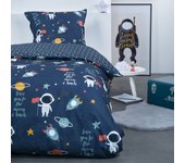 Parure de lit - today happy - 140x200 cm - 1 personne - coton imprimé animal