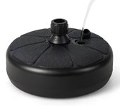 Costway soporte sombrilla terraza exterior apto 38mm, base para sombrilla rellenable de arena 15kg y agua 9,5l, hdpe, metal, ø 37 x 19 cm, pie sombril