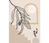 Papel pintado panorámico - hoja boho