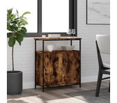 Aparador | aparador de comedor | armario de cocina de madera de ingeniería roble ahumado 70x30x80 cm cfw42428