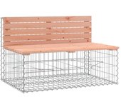 Banco jardín | banco de exterior | silla de jardín diseño gaviones madera abeto douglas 103x70x65 cm cfw474640