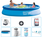 Paquete de piscina - intex - alrededor - 366x366x76 cm + accesorios a610