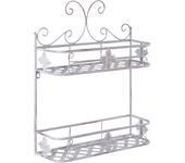 Beliani estantería de metal gris 52 cm marayes
