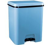 Com-fort house | cubo de basura con pedal | capacidad de 52 litros | cubo reciclaje | color azul