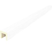 Viga imitación madera 10cm de ancho x 10cm de alto x 2m de largo color blanco decorativa de poliuretano vu0008-2d-b