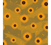 Papel pintado floral girasoles