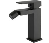 Valaz grifo de bidé lavabo con apertura en agua fría monomando cuadrado negro mate - serie muga