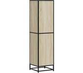 Aparador alto | aparador de comedor | armario de cocina madera de ingeniería y metal 35,5x35x139 cm cfw168029