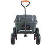 Succebuy carro volquete - carro de jardín de polietileno con marco de acero, capacidad de 600 libras, mango convertible 2 en 1, carretilla