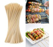 300 uds brochetas de bambú natural, palos de madera de 6 pulgadas para comida, kabob, barbacoa, aperitivo, parrilla, fruta, yakitori, barbacoa