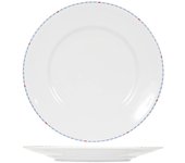Plato de porcelana astrid redondo cm 32 blanco h&h