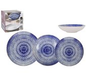Set de vajilla la mediterránea espiral porcelana 12 piezas