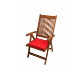 Cojín para silla de jardín 40x40x4cm 1 pieza, rojo, cojines para sillas, cojín de asiento, cojines para sillas de interior y exterior