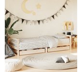 Vidaxl estructura de cama para niños con cajones madera pino 80x200 cm