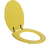 Sensea - asiento de inodoro pop - ovalado - máx 150 kg - madera comprimida fsc - amarillo - acabado mate