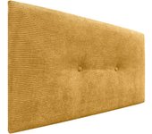 Dhome cabecero de pana liso con botones alta gama moderno cabezal tapizado cama lujo dormitorio acolchado (mostaza, 105x50cm)