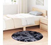 Alfombra navarra shaggy gris oscuro 100x100 cm
