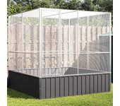 Aviario plata 211x207x212 cm acero
