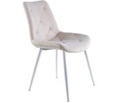Pack de 4 sillas para cocina o comedor marlene tapizado textil beige/blanco, 85 cm(alto)53