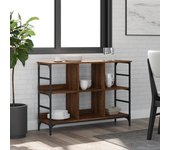 Aparador | aparador de comedor | armario de cocina de madera de ingeniería marrón roble 102x32x73,5 cm cfw57834