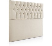 Cabecero copenhague tela cabecero de cama tapizado con capitoné para camas de 90 y 105 (115 x 120 cm) tela beige sueños zzz