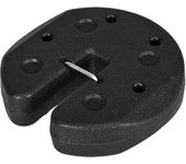 Pesos para carpas outsunny hdpe negro 22x22x5.5 cm