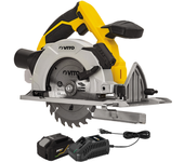 Sierra circular sin cable 20v + batería de litio 4ah + cargador rápido vito ego li