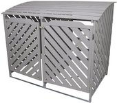 Doble cobertizo para contenedor de basura gris almacenamiento almacenaje de madera cubo de basura caseta oculto exterior