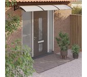 Vidaxl marquesina puerta policarbonato negro y transparente 300x75 cm