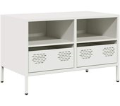 Mueble tv | mueble de salón | mesa de tv acero laminado en frío blanco 68x39x43 | 5 cm cfw66543