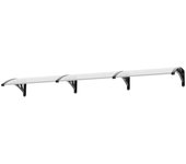 Toldo para puerta marquesina anti uv transparente de aluminio 100x300cm