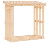 Leñero | soporte para leña de madera maciza de pino 108x64,5x109 cm cfw583603
