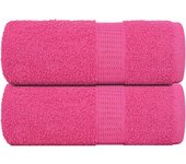 Maison exclusive - toallas de visita 2 piezas rosa 30x50 cm 360 g/m² 100% algodón