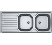 Fregadero doble empotrado franke de acero inoxidable - ren 621 2c/1egt - 1160x500 mm - 898311