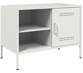 Mueble de tv de acero blanco 68x39x50,5 cm