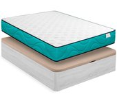 Canapé abatible artic + colchón viscoelástico brisa 135x190 altura 21 cm - win rest